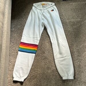 Aviator Nation Rainbow stripe jogger, XS
